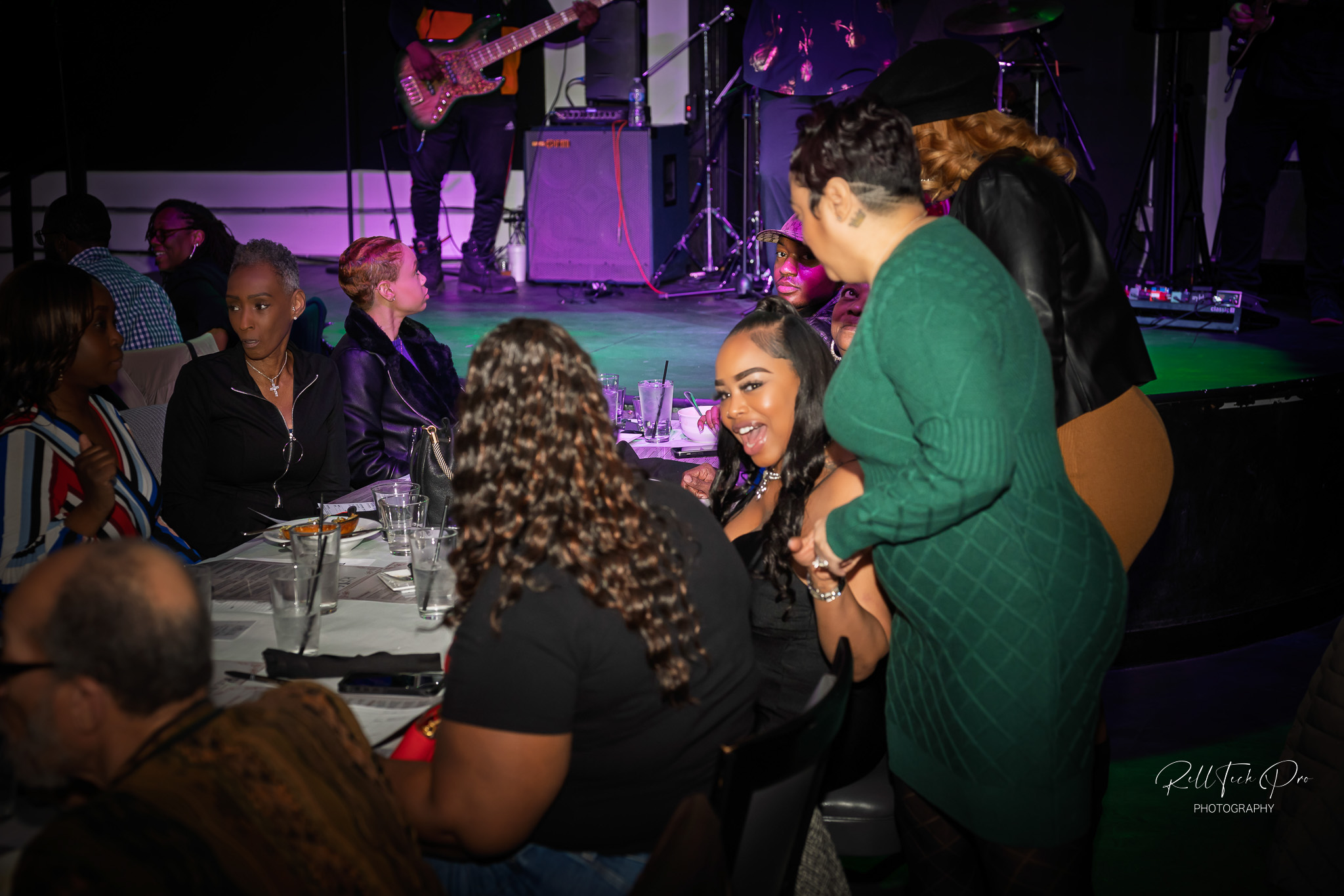 Revel Supper Club hosting their family and friends event with a group of ladies ready to order